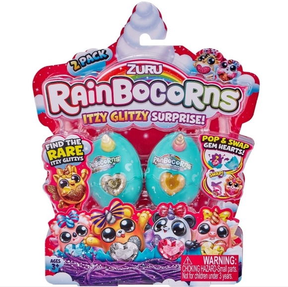 New! RainBowCorns 2 Pack "Itzy Glitzy Surprise" Collectible Eggs! Ages 3+ - Picture 4 of 8